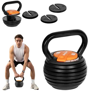 rebel electro Kettlebell Gusseisen Automatik Einstellbar 9 kg schwarz