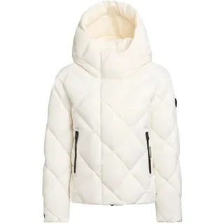 khujo Steppjacke "Steppjacke Lilian" mit Kapuze Damen Winterjacke mit Karo-Steppung, luna weiß