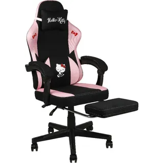 Konix Hello Kitty, Universal-Gamingstuhl, 150 kg, 110 cm, 120 cm, Schwarz/Rosa, Schwarz - Schwarz, Rosa