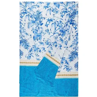 Bassetti IBISCUS Tattoo Foulard aus 100% Baumwolle in der Farbe Perla G1, Maße: 180x270 cm - 9330038 Blau B1, Maße: 180x270 cm - 9332289