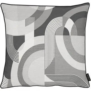 Dekokissen APELT "Arco" Gr. 2, grau (grau, gemustert), B:45cm H:5cm L:45cm, Polyester, Dekokissen_Sitzkissen_Kissenhüllen, Dekokissen