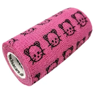 LisaCare kohäsive Bandage - Katze Rosa 10cm x 4,5m Verband 1 St rosa Unisex