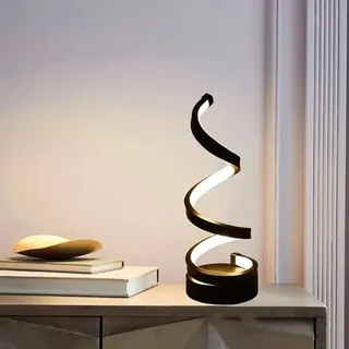 Mengjay Schreibtischlampe LED Dimmbare Tischleuchte 3 Farb Augenfreundliche Tischlampe Nachttischlampe Leselicht für Leser (Schwarz)