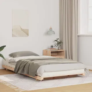vidaXL Bodenbettgestell Braun 90 x 200 cm Massivholz Kiefer