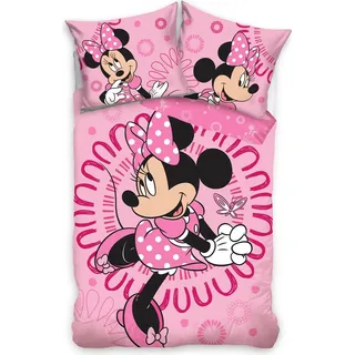 Disney Minnie Mouse Bettwäsche Set 135 x 200 cm / Baumwolle / 2 teilig