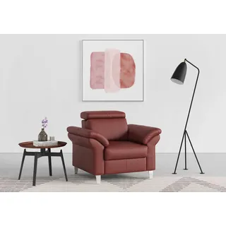 sit&more Sessel Arngast Mikrofaser 101 x 84 x 93 cm Rot mit Kopfteilverstellung