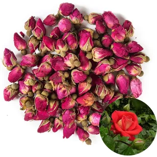 TooGet Duftende Natürliche Rote Rosenknospen Rosenblätter Getrocknete Blumen Großhandel - 225g