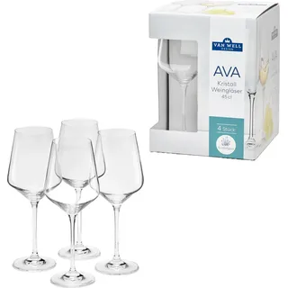 VAN WELL Weinglas Ava Kristall 450ml 4er Karton