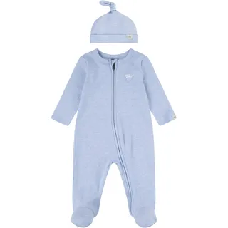 Levi's Levi's® Kids Neugeborenen-Geschenkset »LVN FOOTED COVERALL & HAT SET« Set, 2 Stk. UNISEX, blau