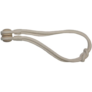 GARDINIA Raffhalter Kordel für Vorhänge und Gardinen, Mit Magnet zur einfachen Befestigung, 47 cm, Magnetische Raffspange, Beige