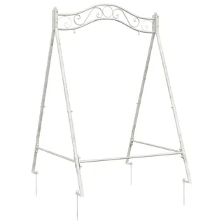 Schaukelrahmen Antik Weiß 113 x 121,5 x 168 cm Stahl - Weiß