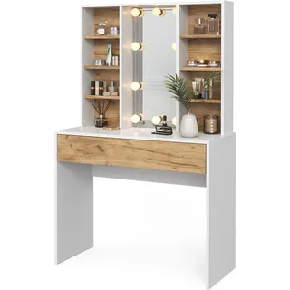 Vicco Schminktisch Alexa 93 cm mit LED Beleuchtung