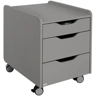 Paidi Rollcontainer , Schieferfarben , Holzwerkstoff , 3 Schubladen , 44.3x53.7x57.3 cm , Blauer Engel, Goldenes M , Beimöbel erhältlich , Büromöbel, Schreibtischcontainer, Rollcontainer