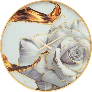 Mauro Ferretti Wanduhr Rose Multicolor Ø 80 cm - Gold