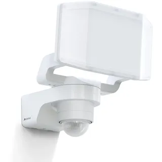 Steinel LED Strahler XLED PRO Expanse S Weiß, 240°/12 m Bewegungsmelder, Panorama Flutlicht, LED Panel voll schwenkbar, 14.3 W, 3000K, IP54