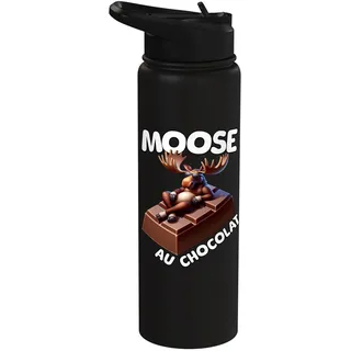 Elch Moose Au Chocolat Elch Schokoladen Elch Stainless Steel Insulated Water Bottle