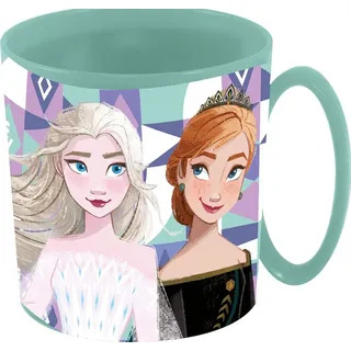 Tataway Disney Frozen Elsa and Anna 350 ml mikrowellengeeigneter blauer Plastikbecher für Mädchen