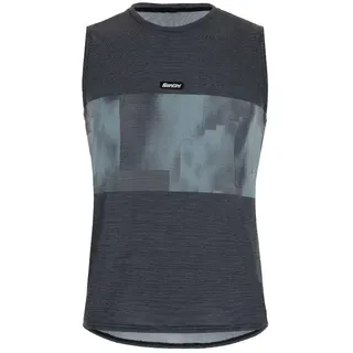 Santini Forza Indoor Collection ärmelloses T-shirt - Navy Blue / Grey - 2XL