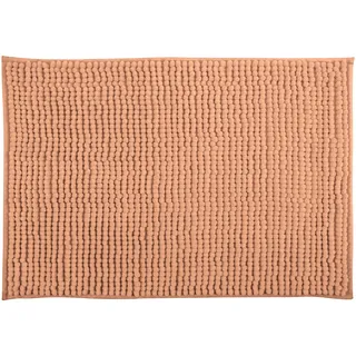 MSV - Badematte aus weichem Mikrofaser-Chenille in Pfirsich, rutschfest, saugfähig, ideal für das Badezimmer, Komfort und Eleganz für Ihr Zuhause, 40x60 cm