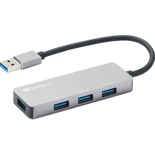 Sandberg 333-67 Schnittstellen-Hub USB Hub USB-Hubs - 4 - Grau