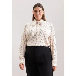 Klassische Bluse SEIDENSTICKER "Schwarze Rose", Damen, Gr. 5XL (50), weiß (sanftes weiß), 100% Viskose, gemustert, regular fit, ohne Ausschnitt, Blusen Klassische Bluse, 1/1 Kragen Druck