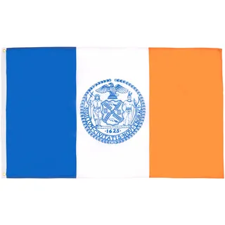 AZ FLAG - Flagge New York City - 90x60 cm - New York City Fahne 100% Polyester mit Messing-Ösen - UV-beständig - Vives Farben - 50g