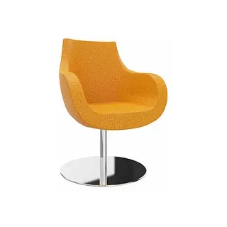 FM Helmets fm Besuchersessel Pirum orange chrom Stoff, 1 St.