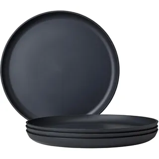 Mepal Essteller Silueta 26 cm schwarz/rosa 4er Set