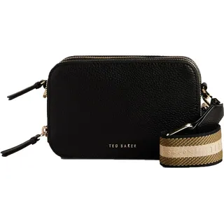 Ted Baker Leder Umhängetasche Stunna Mini Webbing Crossbody Bag Black schwarz - Schwarz