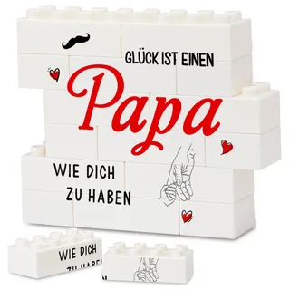 WWISTOA Einzigartiges Papa Geschenk Baustein Puzzle Dekoration als perfekte Geschenkidee für Väter von Kindern Für Geburtstag, Vatertag, Weihnachten, Ostern Mit Geschenkverpackung