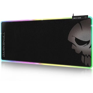 Großes Gaming Mauspad RGB XXXL (900x400 mm) + Hub mit 4 USB Ports inklusive | 12 Hintergrundbeleuchtungsmodi | Rutschfester Gummi Boden | Beleuchtetes LED Ergonomisches Gaming Mouse pad für PC