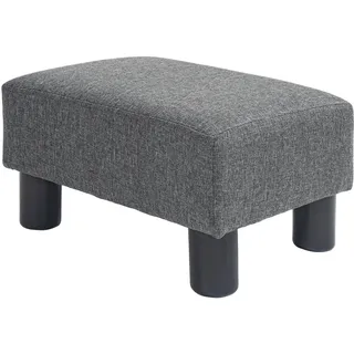 Homcom Fußhocker Kunststoff 40 x 24 x 30 cm Dunkelgrau