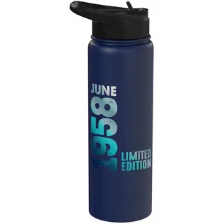 Limitierte Auflage 1958 Juni 1958 Vintage 1958 Retro Cool 1958 Stainless Steel Insulated Water Bottle