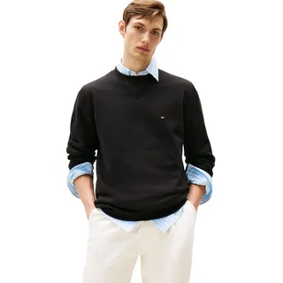 Tommy Hilfiger für Herren. MW0MW37232 Essential Fleece Crewneck Pullover schwarz (XXL), Lässig, Polyester