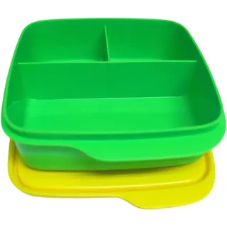 Tupperware to Go Lunchbox Clevere Pause 550ml mit Trennwand Eco+ Schule Brotdose mit Abteilung 550 ml grün
