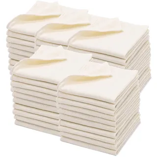 Zollner Reinigungstücher, 50er-Set, 80% Baumwolle, 20% Polyester, Weiß , Naturmaterialen , 40x40 cm , Heimtextilien, Geschirrtücher & Schürzen, Geschirrtücher