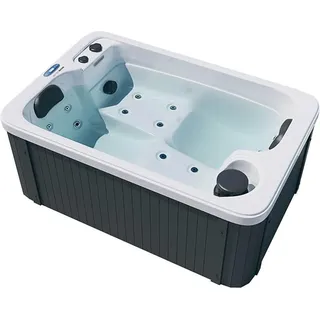 HOME DELUXE Outdoor Whirlpool HORIZON PURE, Maße (L x B x H): 115 x 175 x 70 cm I Whirlpool Badewanne Outdoor Badewanne - Weiß