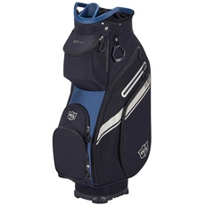 Wilson Staff Golftasche, EXO II Cart Bag, Trolleytasche, Für bis zu 14 Schläger, Schwarz/Blau, 2,3 kg, WGB6650BU