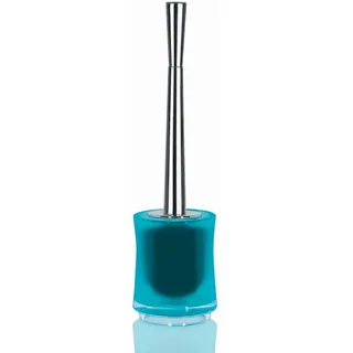 Spirella WC Bürste hochwertig „Sydney“ mit hygienischem Behälter Blau Clear