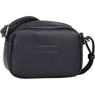 Handtasche TOM TAILOR "Elis", Damen, Gr. B/H/T: 18,5cm x 13,5cm x 7cm, blau, Polyurethan, clean, gepflegt, geprägtes Muster, unifarben, Taschen Handtasche, aus weich gekörntem Lederimitat auffällige Ziernaht und feinem Logo