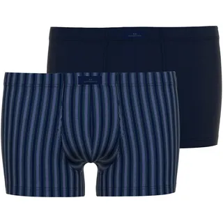 GÖTZBURG Boxershorts »Volos« mit Muster, Baumwollmix, elastisch, blau