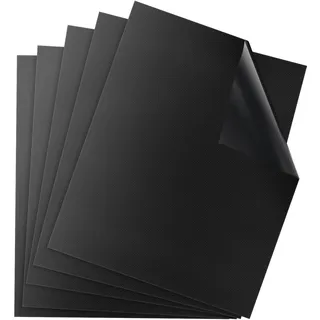 DIKER BBQ Grillmatte, Antihaft Grillmatten, 5er Set 50x40cm BBQ Grillmatte, Backmatte für Holzkohle & Backen, Wiederverwendbar PFOA-Frei-Toll über Kohle, grillmatte für gasgrill und Weber Style Grills