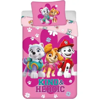 Paw Patrol Design Kuschelige Bettwäsche Baumwolle, 140x200 cm & 60 x 80 cm