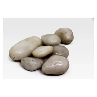 Polierte Kieselsteine Dekosteine Weiß 20kg - Große Kieselsteine 30-50mm für Garten und Gartenteich