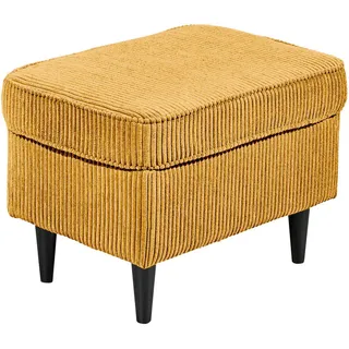 Mid.you Hocker , Gelb , Holz , Buche , massiv , rechteckig , 63x43x42 cm , Made in Eu , Wohnzimmer, Sessel, Hocker & Hockerbänke, Sitzhocker
