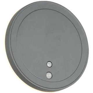 Reality Leuchten LED Akku Außen Wandleuchte Fortaleza R23056142, Aluminium Druckguss Anthrazit, inkl. 2 Watt LED, magnetische Wandhalterung, indirekte Beleuchtung, Bewegungssensor, Dämmerungssensor