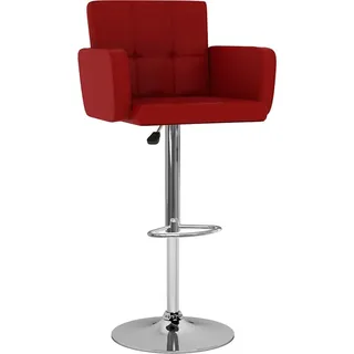 vidaXL Barhocker 2 Stk. Weinrot Kunstleder - Rot