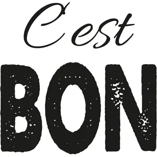 queence Leinwandbild »Spruch C'est Bon« Kunst   Modern   Schriftzug   Schriftzüge   Schwarz-Weiß   Spa   Spa Bilder   Sprüche   Sprüche & Texte Premium-Leinwandstoff, Handarbeit aus Deutschland, schwarz