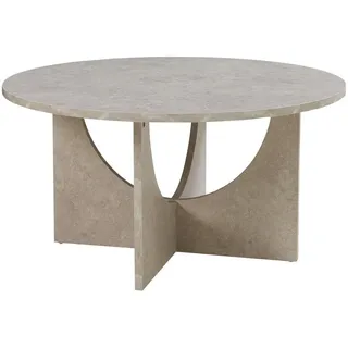 [en.casa] Couchtisch Rindal rund 80 x 42 cm Betonoptik, hell - Grau