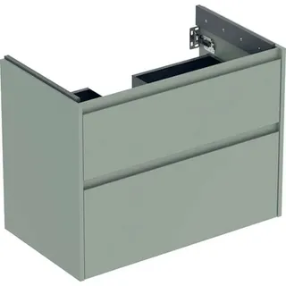 Geberit Renova Plan Unterschrank für Waschtisch, mit zwei Schubladen, 79,4x60,6x44,6cm, 504.030.IK.1, Farbe: salbeigrün / lackiert seidenmatt